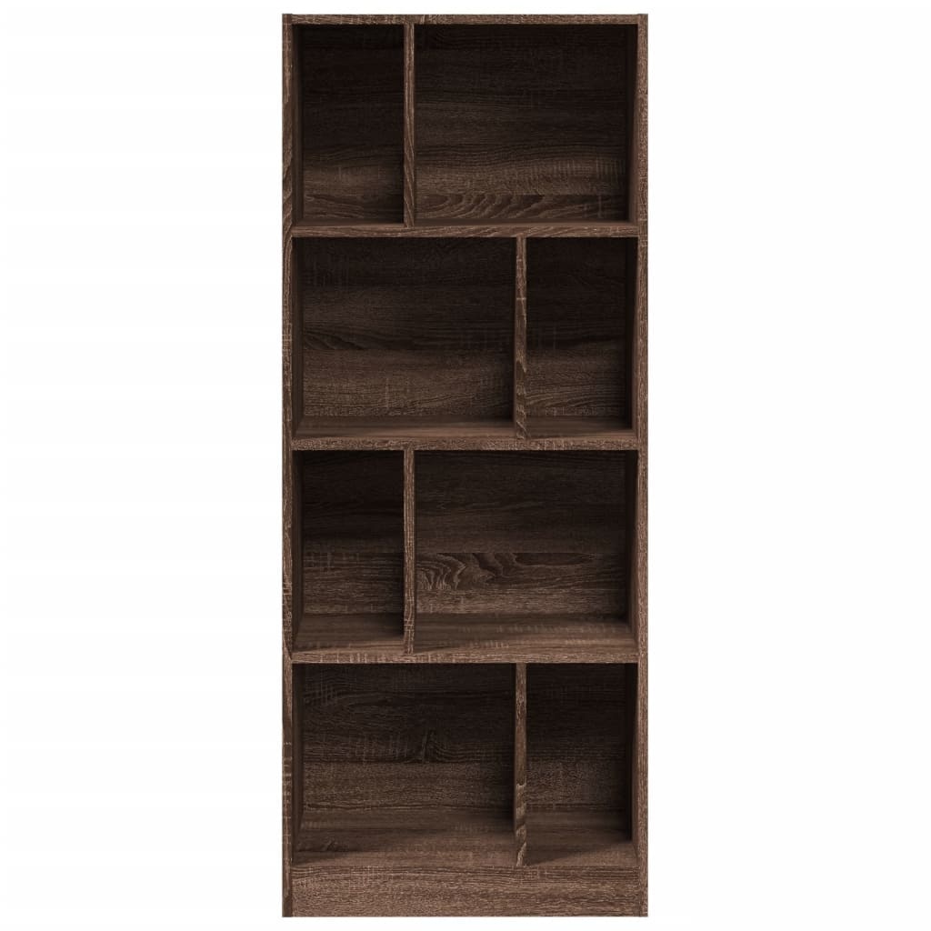 VidaXL Boekenkast 57x28,5x141 cm bewerkt hout bruin eikenkleurig