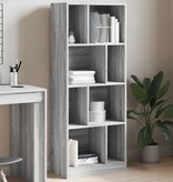 VidaXL Boekenkast 57x28,5x141cm bewerkt hout grijs sonoma eikenkleurig