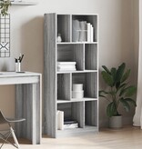 VidaXL Boekenkast 57x28,5x141cm bewerkt hout grijs sonoma eikenkleurig