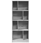 VidaXL Boekenkast 57x28,5x141cm bewerkt hout grijs sonoma eikenkleurig
