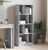VidaXL Boekenkast 57x28,5x141 cm bewerkt hout betongrijs