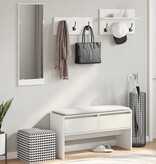 VidaXL 4-delige Halmeubelset bewerkt hout wit