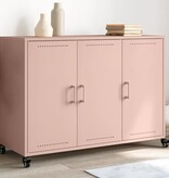 VidaXL Dressoir 100,5x39x72 cm koudgewalst staal roze