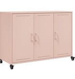 VidaXL Dressoir 100,5x39x72 cm koudgewalst staal roze