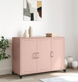 VidaXL Dressoir 100,5x39x72 cm koudgewalst staal roze
