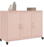 VidaXL Dressoir 100,5x39x72 cm koudgewalst staal roze