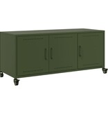 VidaXL Tv-meubel 100,5x39x43,5 cm koudgewalst staal olijfgroen