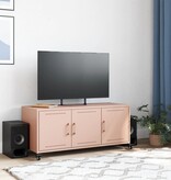 VidaXL Tv-meubel 100,5x39x43,5 cm koudgewalst staal roze