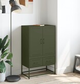 VidaXL Hoge kast 68x39x111,5 cm koudgewalst staal olijfgroen