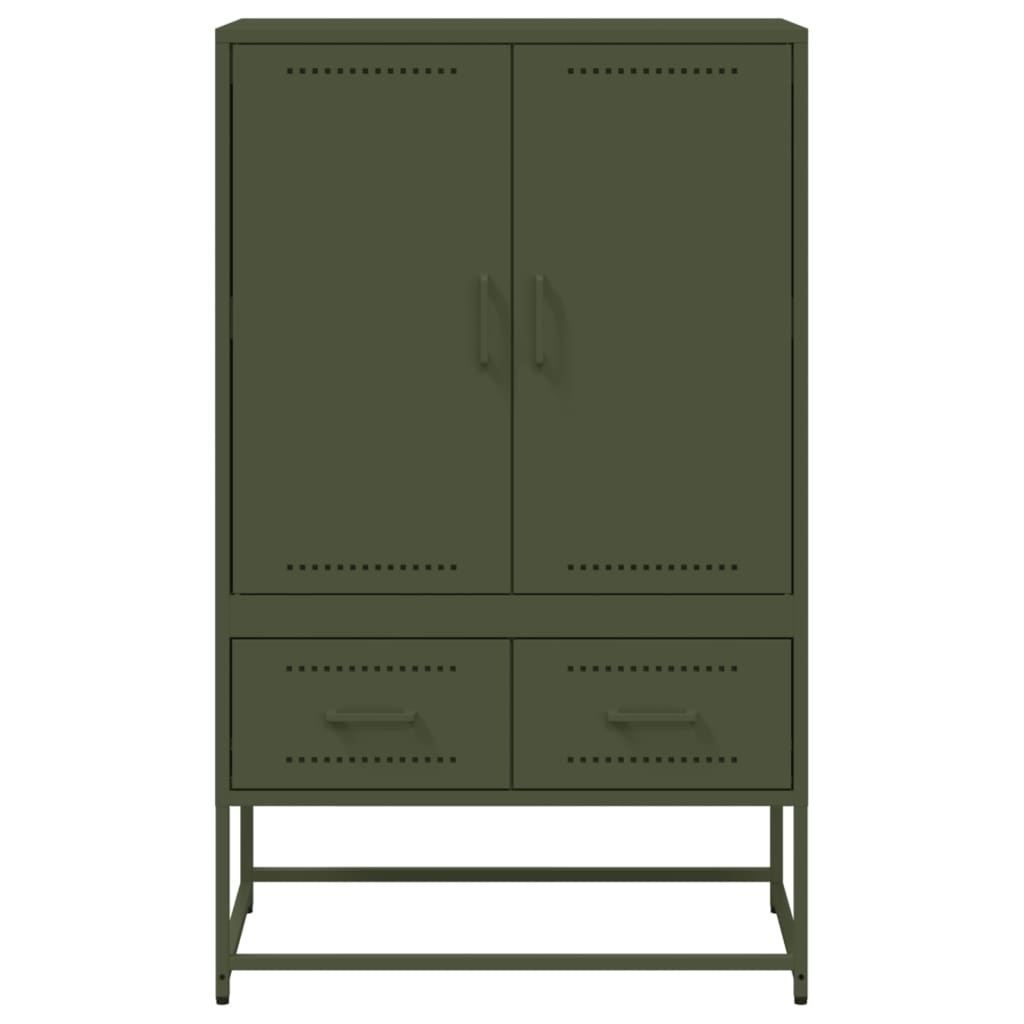 VidaXL Hoge kast 68x39x111,5 cm koudgewalst staal olijfgroen
