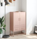 VidaXL Hoge kast 68x39x111,5 cm koudgewalst staal roze