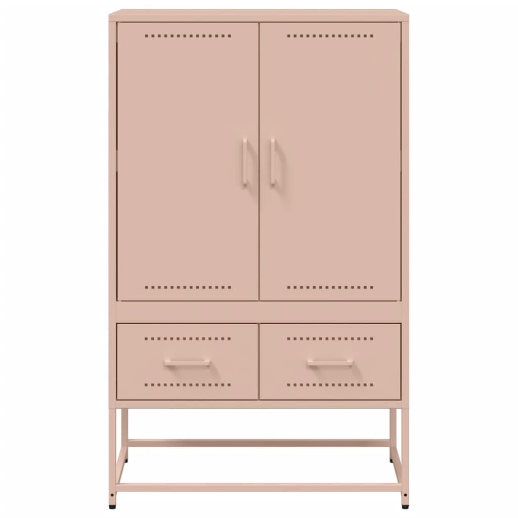 VidaXL Hoge kast 68x39x111,5 cm koudgewalst staal roze