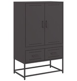 VidaXL Hoge kast 68x39x111,5 cm koudgewalst staal zwart