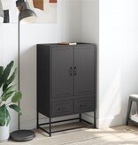 VidaXL Hoge kast 68x39x111,5 cm koudgewalst staal zwart