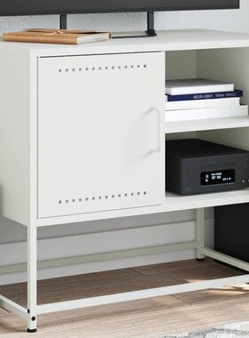 VidaXL Tv-meubel 100,5x39x60,5 cm staal olijfgroen