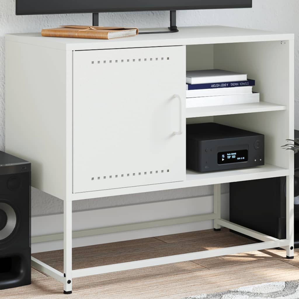 VidaXL Tv-meubel 100,5x39x60,5 cm staal olijfgroen