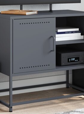 VidaXL Tv-meubel 100,5x39x60,5 cm staal roze