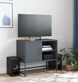 VidaXL Tv-meubel 100,5x39x60,5 cm staal roze