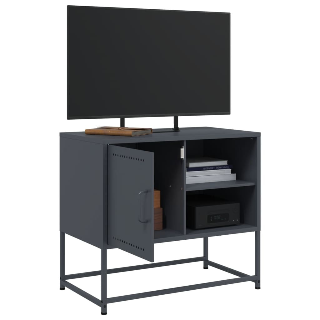 VidaXL Tv-meubel 100,5x39x60,5 cm staal roze