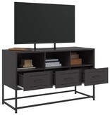 VidaXL Tv-meubel 100,5x39x60,5 cm staal zwart