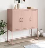 VidaXL Hoge kast 100,5x39x107 cm staal roze