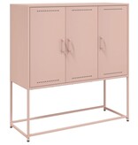 VidaXL Hoge kast 100,5x39x107 cm staal roze