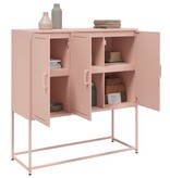 VidaXL Hoge kast 100,5x39x107 cm staal roze