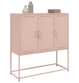 VidaXL Hoge kast 100,5x39x107 cm staal roze