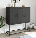 VidaXL Hoge kast 100,5x39x107 cm staal zwart