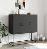 VidaXL Hoge kast 100,5x39x107 cm staal zwart