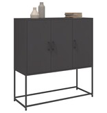 VidaXL Hoge kast 100,5x39x107 cm staal zwart