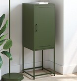 VidaXL Hoge kast 36x39x107 cm staal olijfgroen