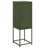 VidaXL Hoge kast 36x39x107 cm staal olijfgroen