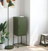 VidaXL Hoge kast 36x39x107 cm staal olijfgroen
