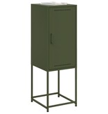 VidaXL Hoge kast 36x39x107 cm staal olijfgroen
