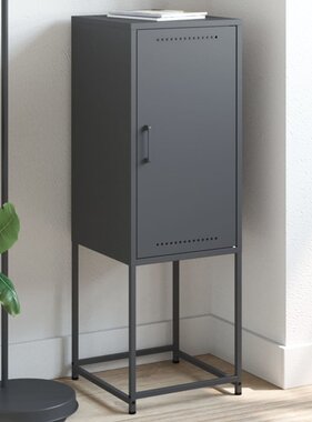 VidaXL Hoge kast 36x39x107 cm staal antracietkleurig