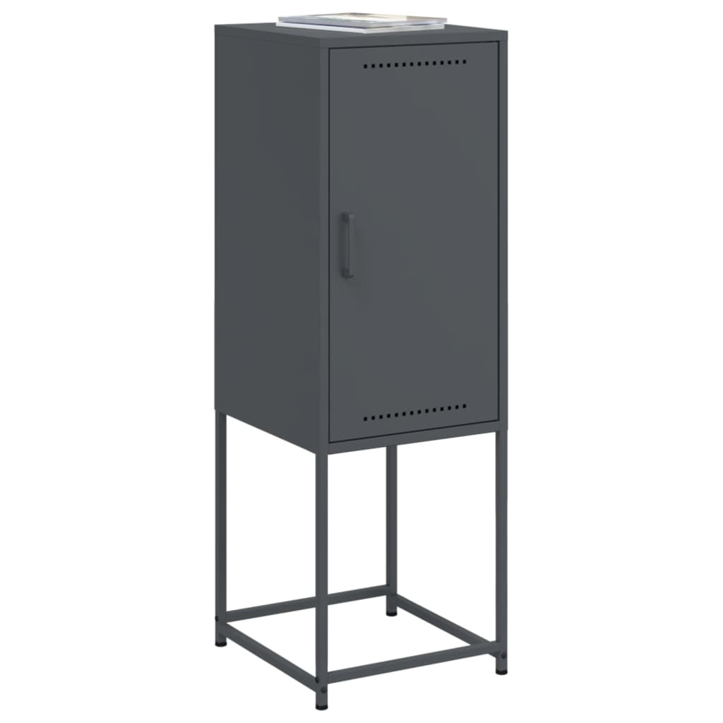 VidaXL Hoge kast 36x39x107 cm staal antracietkleurig