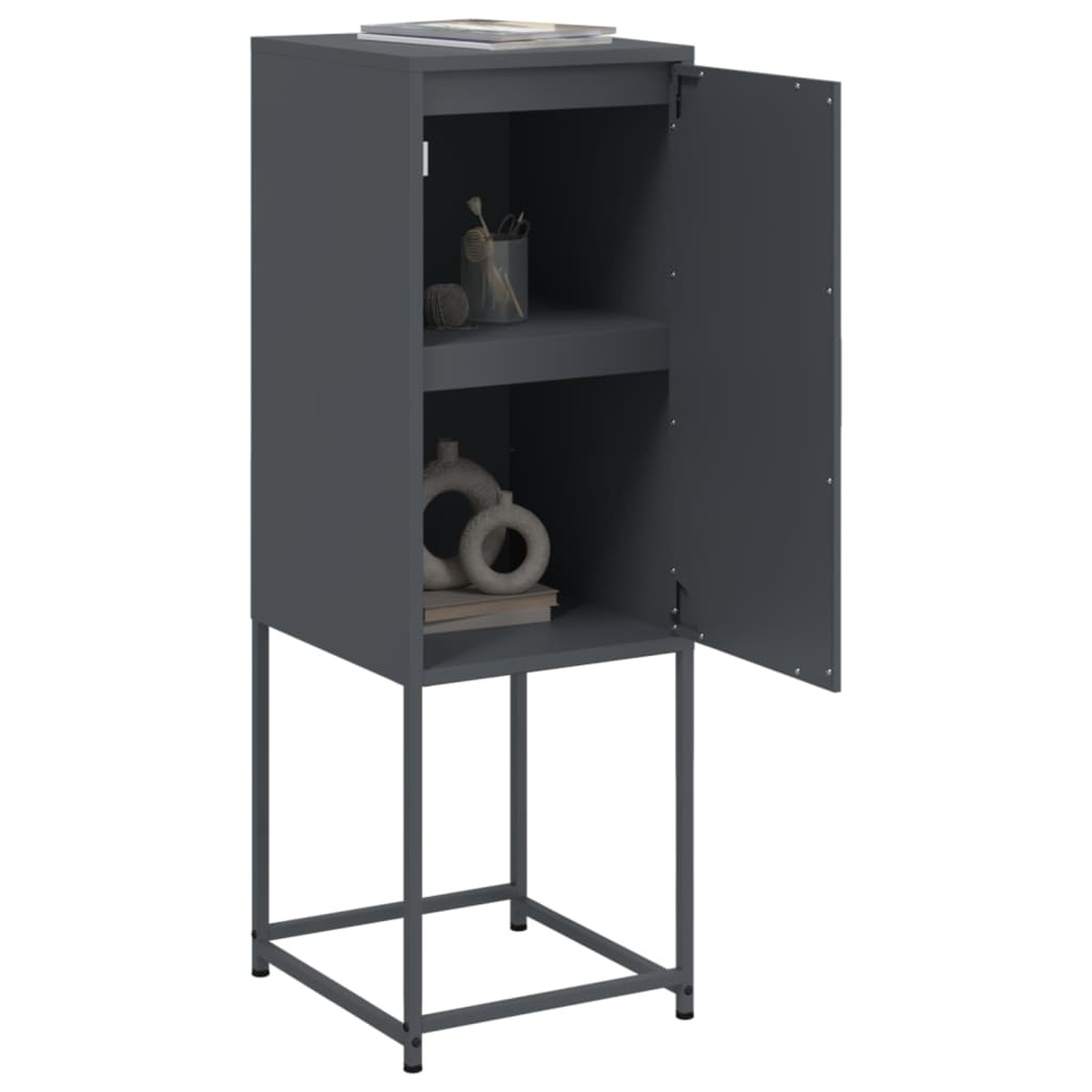 VidaXL Hoge kast 36x39x107 cm staal antracietkleurig