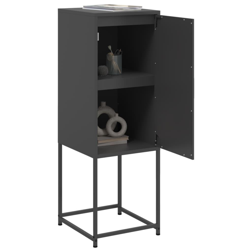 VidaXL Hoge kast 36x39x107 cm staal zwart