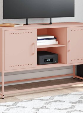 VidaXL Hoge kast 36x39x123 cm staal roze