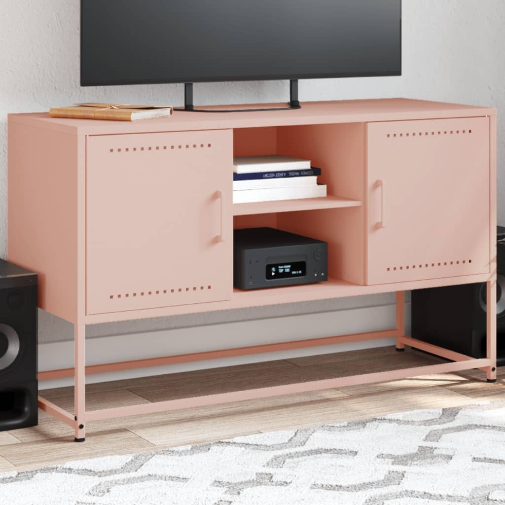 VidaXL Hoge kast 36x39x123 cm staal roze