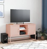 VidaXL Hoge kast 36x39x123 cm staal roze