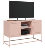 VidaXL Hoge kast 36x39x123 cm staal roze