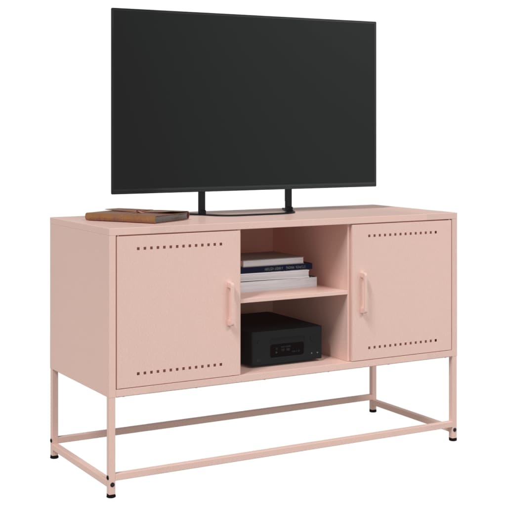 VidaXL Hoge kast 36x39x123 cm staal roze