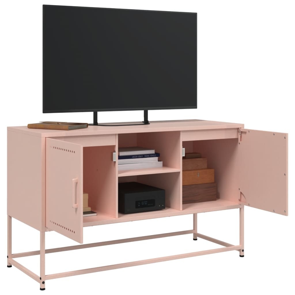 VidaXL Hoge kast 36x39x123 cm staal roze