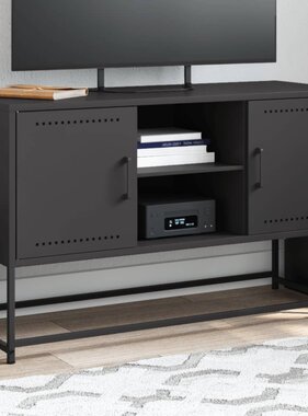 VidaXL Hoge kast 36x39x123 cm staal zwart