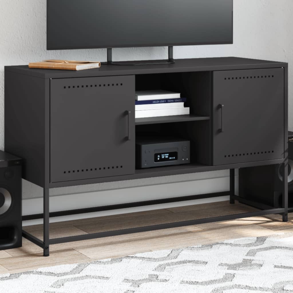 VidaXL Hoge kast 36x39x123 cm staal zwart
