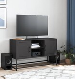 VidaXL Hoge kast 36x39x123 cm staal zwart
