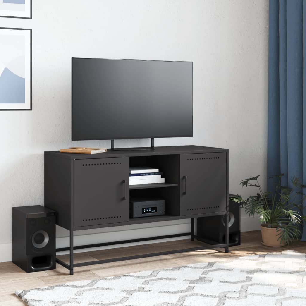 VidaXL Hoge kast 36x39x123 cm staal zwart