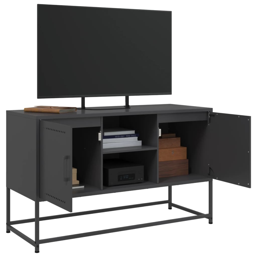 VidaXL Hoge kast 36x39x123 cm staal zwart